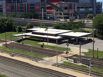 Lakefront Station is next to the lake, right in the core of downtown