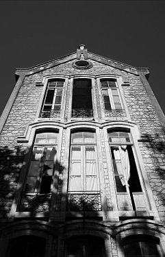 Abandoned pavillion in Caldas da Rainha, Portugal. A ghost of a young woman can be seen peeking from one of the windows ;)