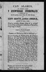 Миниатюра для Файл:Can alarus, yn rhoddi hanes y dygwyddiad dychrynllyd a gymerodd le ngwaith Glo Mr. W. Thomas, yn Llety Siencyn, gerllaw Aberdar...1849... - Cenir ar Diniweidrwydd (gan) Dewi Santesau (IA wg35-2-7179).pdf