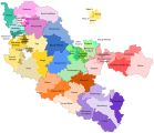 Lage des Kantons Dieuze innerhalb des Départements Moselle