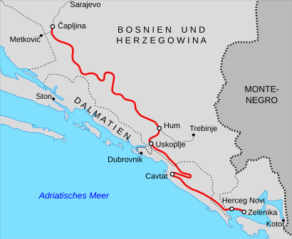 Route of the Dalmatian Railway