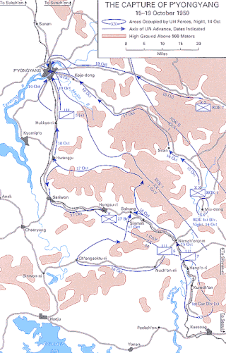 <span class="mw-page-title-main">Battle of Pyongyang (1950)</span> 1950 battle of the Korean War