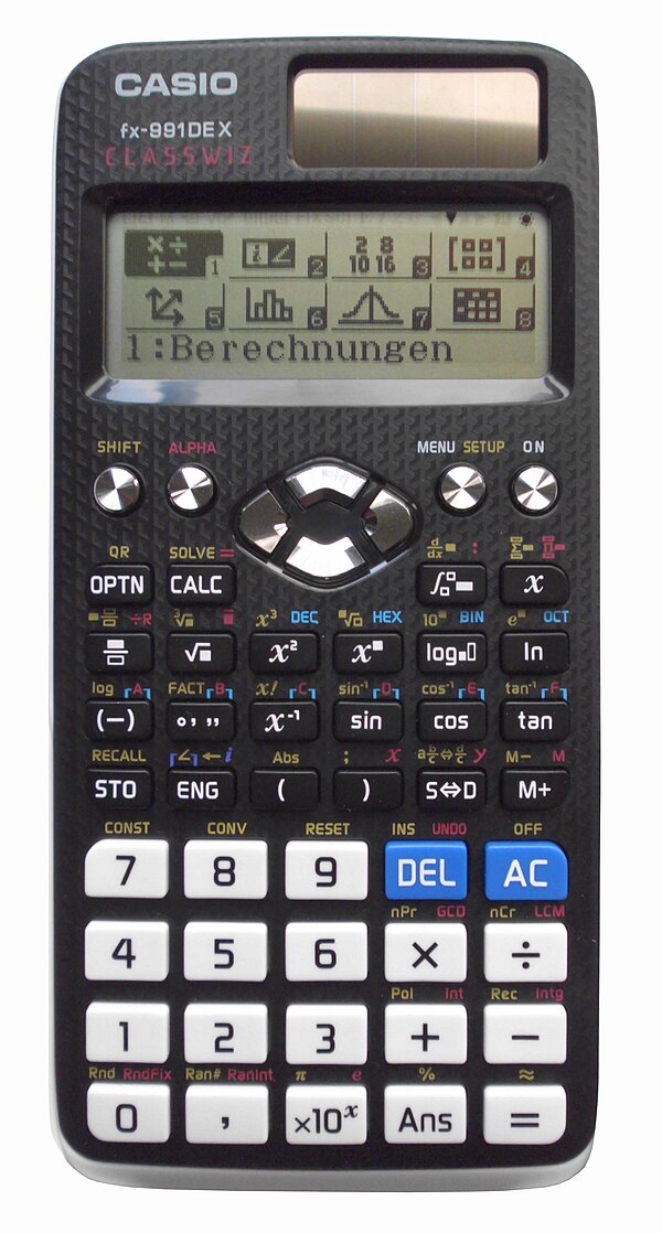 Casio fx-991DE X - A modern Digital calculator from Casio with a dot matrix "Natural Textbook" LCD