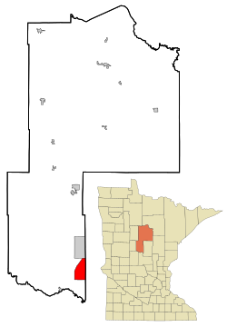 Location of East Gull Lake, Minnesota