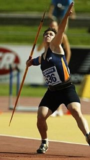 McIntosh competing in javelin during the Australian National Championships in August 2013 Cecilia during the 02-03 National Championships 2013-08-19 19-44.jpg