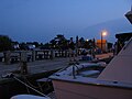 An east-facing view of the marina at Cedar Beach, south of Long Island, New York