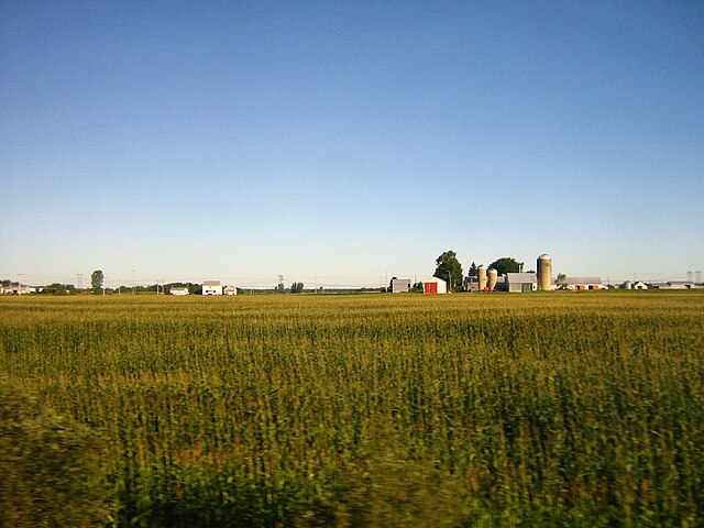 Open farmland—A typical scene in the Centre-du-Québec.