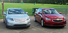 Chevrolet Volt (left) and Chevrolet Cruze Eco (right) Chevy Volt and Cruze Eco 2011.jpg