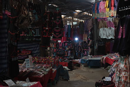 Market in the hill tribe village