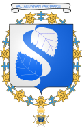 Coat of arms of Mauno Koivisto (Order of Seraphim).svg