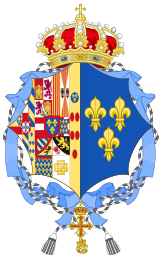 Coat of arms of Princess Anne, Dowager Duchess of Calabria.svg