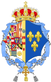 Coat of Arms of Princess Anne of France, Dowager Duchess of Calabria as Member of the Spanish Royal Family