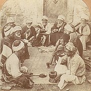 Coffee house in Palestine, 1900