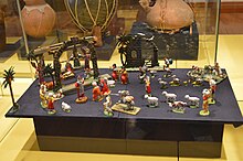 Lead miniature nativity scene from the city on display at the Railway Museum in San Luis Potosi ColeccionismoSLP31.JPG