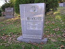 The grave of Coleman Hawkins Coleman Hawkins 2011.JPG
