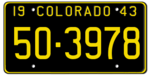 Colorado license plate 1943 graphic.png