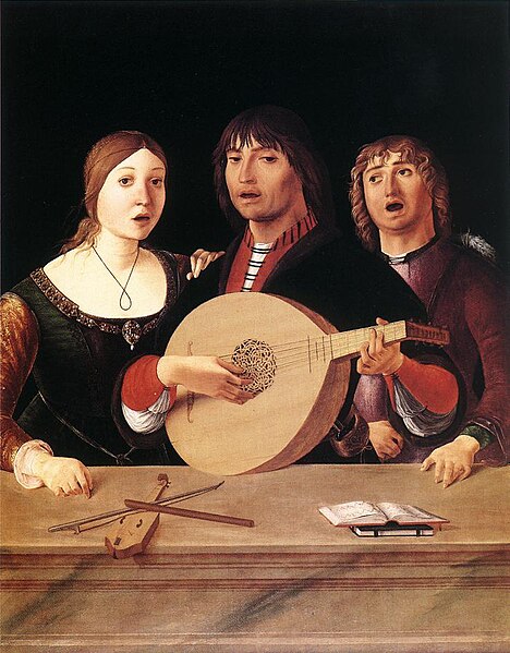 A concert, painting by Lorenzo Costa, in the National Gallery, London