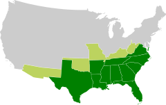 Mapa Skonfederowanych Stanów Ameryki