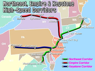 <span class="mw-page-title-main">New York high-speed rail</span> Overview of proposals for high-speed rail in the US state of New York