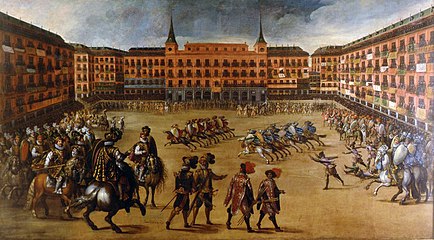 Fiestas en la Plaza Mayor de Madrid, de Juan de la Corte. Siglo XVII.