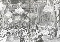 Baile de corte en el comedor de gala del Palacio Real