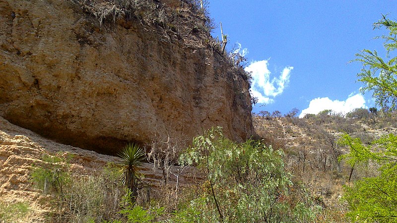 File:Cueva entre el acantilado - panoramio.jpg