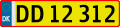 2009-style Danish registration plate for vans