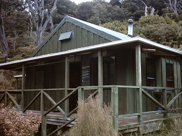 DOC operates much of the backcountry tourist infrastructure of the country, such as this overnight hut on the Rakiura Track.