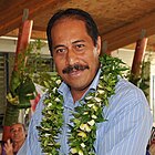 Dalton Tagelagi, Premier of the 18th Niue Assembly, pictured in 2010