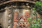 Terracotta Palques on Decaying Aatchala Temple at Balsi, Bankura, West Bengal, India