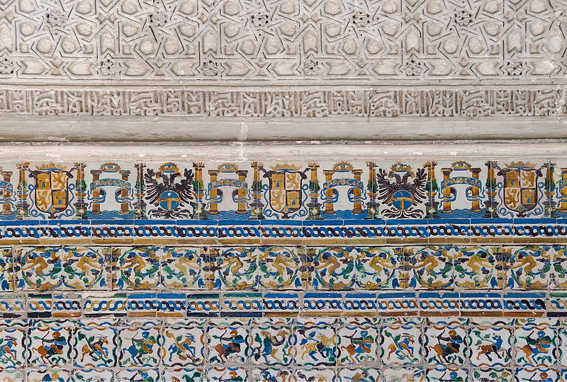 File:Detail Cenador Carlos V real alcazares Seville Spain.jpg