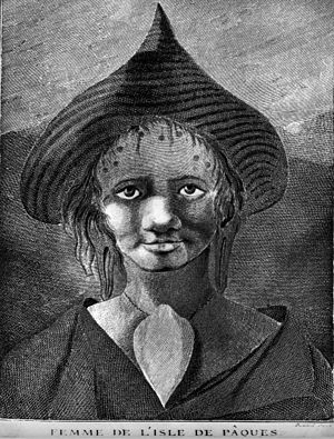 Drawing of Easter Island Woman, 1777