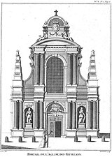 Fachada de la iglesia del convento de los Feuillants de París (1623-1625). (Aubin Louis Millin, Antiquités nationales, t. I, n° V, pl. 1, Paris, Drouhin, 1790)