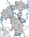 Lage der Gemeinde Eibelstadt im Landkreis Würzburg