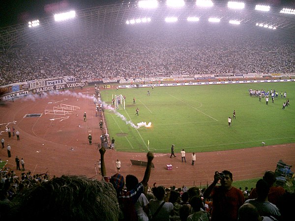 A Hajduk vs Dinamo match in Split