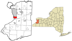 Erie County New York incorporated and unincorporated areas Lackawanna highlighted.svg