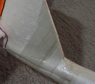 Filament tape used to mend a model airplane Filament tape - 01.jpg