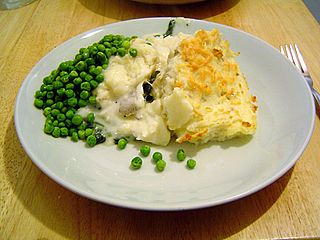 Fish pie Pie with the main ingredient being fish