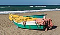 2568) Bateaux de pèche, le matin sur la plage, Rincon de la Victoria, Andalousie, Espagne 28 octobre 2014