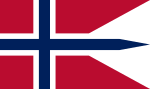 Norsk stats- och örlogsflagga.
