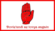 Flag of the Band of the Red Hand, of which Mat is the leader.