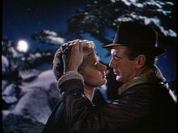 Schermopname van Ingrid Bergman en Gary Cooper