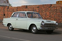 The Mk1 Ford Cortina became Malaysia's best-selling car in 1964. It was built at the Ford Malaya plant in Singapore. Ford Cortina KTO959E.jpg