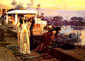 Kleopatra na tarasach wyspy File (mal. Frederick A. Bridgman, 1896)