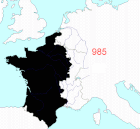 animated gif showing changes in French borders
