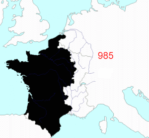 animated gif showing changes in French borders