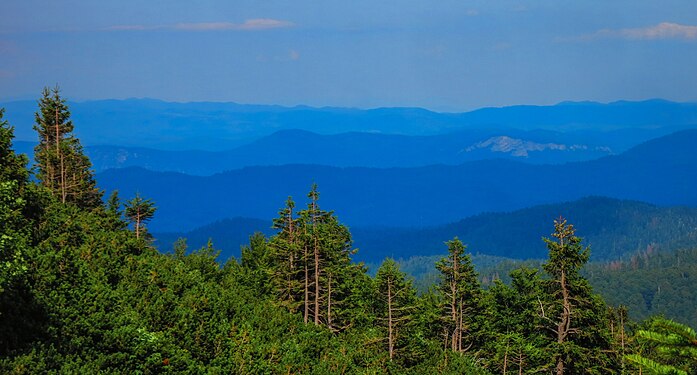 From green to blue Croatian mountains