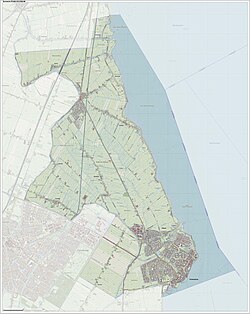 Dutch Topographic map of the municipality of Edam-Volendam, January 2016.