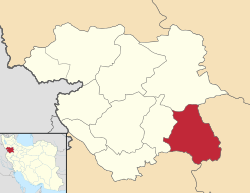 Location in Kurdistan Province