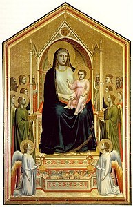 Giotto di Bondone Ognissanti Madonna, 325 x 204 cm.